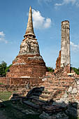 Ayutthaya, Thailand. Wat Mahathat, auxiliary chedi near the N-W corner of the ruins of the Assembly Hall (Vihan Luang). 